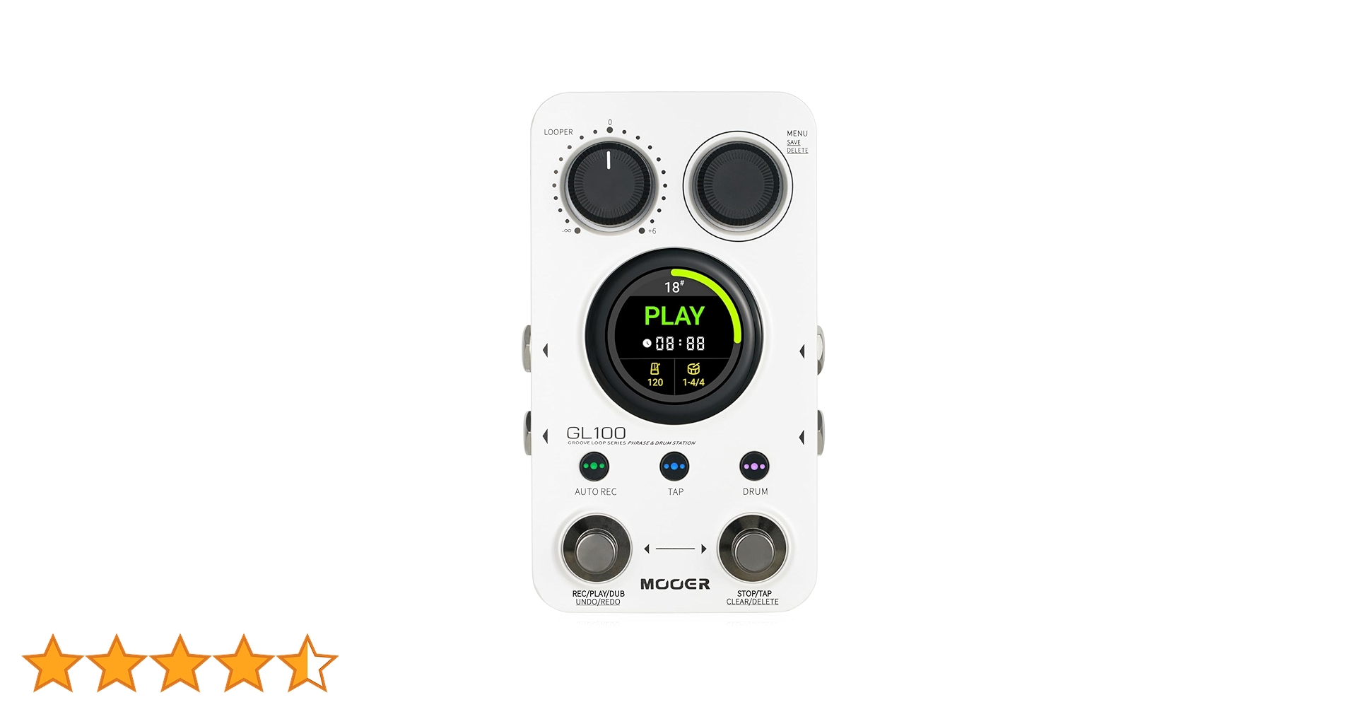 【美品】MOOER GL100 MOOER GL100 Looper Pedal Drum Machine, 2 in 1 Drum Looper